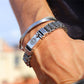 ⏳Spécial à durée limitée⏰Bracelet Roue de Prières Tibétaine – Argent 925, Porte-Bonheur & Cadeau pour la Saint-Valentin⛓️