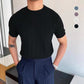 👕 50% DE RÉDUCTION! 🧶 Pull Homme Col Rond Manches Courtes Motif Torsadé – Design Élégant, Tissu Doux & Parfait Pour Le Quotidien 🏠