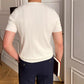 👕 50% DE RÉDUCTION! 🧶 Pull Homme Col Rond Manches Courtes Motif Torsadé – Design Élégant, Tissu Doux & Parfait Pour Le Quotidien 🏠