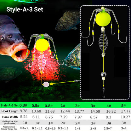 ⏳-50% pour temps limité⏰Set de Pêche 4 Hameçons Anti-Emmêlement 🎣🪝
