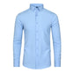 Chemise extensible soyeuse, infroissable et de couleur unie pour homme