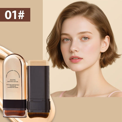 ⏳Spécial à durée limitée⏰Fond de teint stick hydratant et léger avec pinceau💅