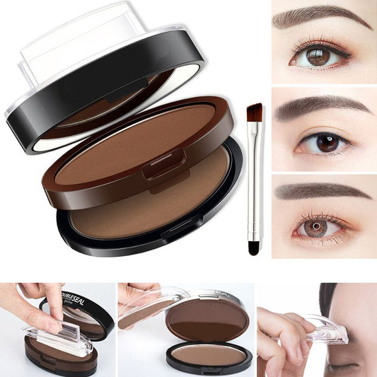 ⏳Spécial à durée limitée⏰Tampon à sourcils instantané et réglable avec poudre à sourcils en deux couleurs👁️