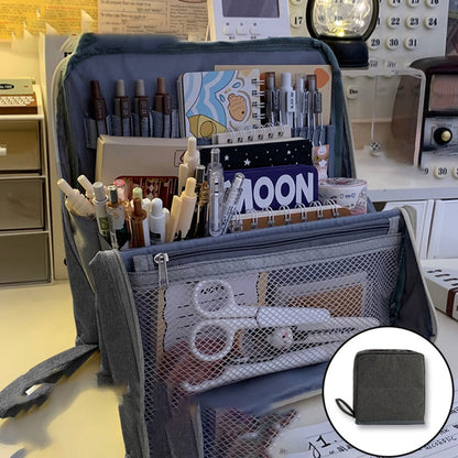 🔥Soldes exceptionnels 50 % DE RÉDUCTION💝✨Trousse à maquillage debout en tissu Oxford polyvalente et grande capacité