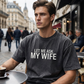 ⏳Spécial à durée limitée⏰T-shirt homme avec inscription humoristique « Laisse-moi demander à ma femme » 👕