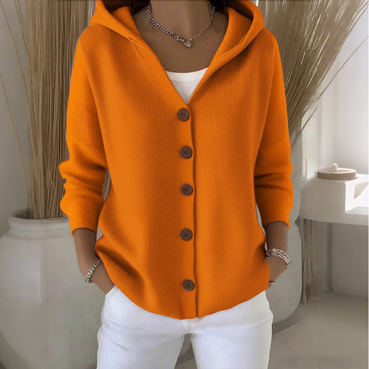 ⏳Spécial à durée limitée⏰Cardigan en maille à capuche et boutons pour femme🧥🌈