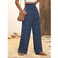 ⏳Spécial à durée limitée⏰Pantalon large à taille haute et smocks pour femme👖
