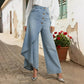 ⏳Spécial à durée limitée⏰Pantalon-jupe en jean asymétrique à nouer👖👗