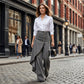 ⏳Spécial à durée limitée⏰Pantalon-jupe en jean asymétrique à nouer👖👗