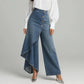 ⏳Spécial à durée limitée⏰Pantalon-jupe en jean asymétrique à nouer👖👗