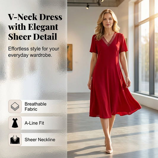 ⏳Spécial à durée limitée⏰Robe élégante en maille à col en V pour femme❤️👗