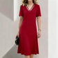 ⏳Spécial à durée limitée⏰Robe élégante en maille à col en V pour femme❤️👗