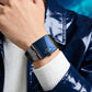 ⏳Spécial à durée limitée⏰Montre à quartz pour homme au cadran carré⌚