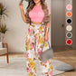 ⏳Spécial à durée limitée⏰Tendance Été : Ensemble Coordonné Femme T-shirt Court & Pantalon Palazzo💐👚👖
