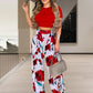 ⏳Spécial à durée limitée⏰Tendance Été : Ensemble Coordonné Femme T-shirt Court & Pantalon Palazzo💐👚👖
