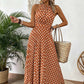 ⏳Spécial à durée limitée⏰Robe à pois à col licou pour femme👗