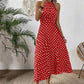⏳Spécial à durée limitée⏰Robe à pois à col licou pour femme👗