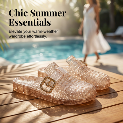 ⏳-50% pour temps limité⏰Sandales glissantes décontractées à paillettes pour femme👡🌴