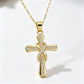 ⏳Spécial à durée limitée⏰Collier femme avec pendentif croix torsadé nœud brillant✝️📿