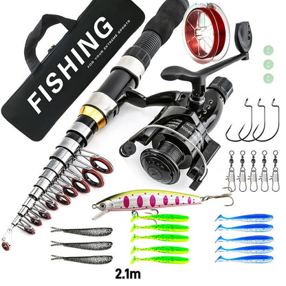 ⏳Spécial à durée limitée⏰Pêche instantanée partout kit canne télescopique sans stress🎣🪝