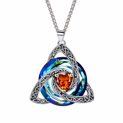 ⏳Spécial à durée limitée⏰Pendentif nœud celtique pierre de naissance – Collier femme symbolique🌀📿