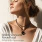 ⏳Spécial à durée limitée⏰Collier chaîne perles cristal noir gothique avec pendentif lune ajourée en alliage 🖤🌙