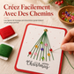 ⏳Spécial à durée limitée⏰Kit de carte de vœux DIY de Noël🎄🧵📇