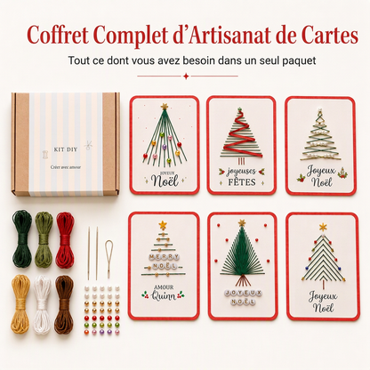 ⏳Spécial à durée limitée⏰Kit de carte de vœux DIY de Noël🎄🧵📇